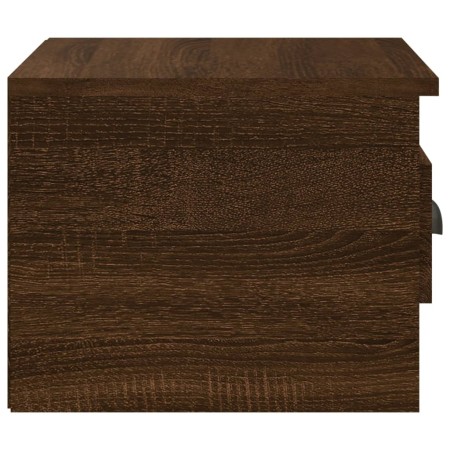 Comodini a Parete 2 pz Rovere Marrone 41,5x36x28 cm