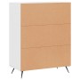 Credenza Bianca 69,5x34x90 cm in Legno Multistrato