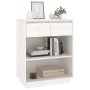 Mobile Consolle Bianco 60x34x75 cm in Legno Massello di Pino