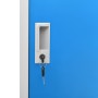 Armadietto con Chiave Grigio Chiaro e Blu 90x45x92,5 cm Acciaio
