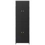 Armadietto Portaoggetti da Giardino Nero 59x40x180cm Polyrattan