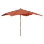 Ombrellone da Giardino Palo in Legno Terracotta 300x300x273 cm