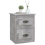 Comodini a Parete 2 pz Grigio Cemento 41,5x36x53 cm