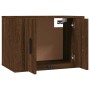 Mobile Porta TV a Parete Rovere Marrone 57x34,5x40 cm