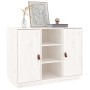 Credenza Bianca 100x40x75 cm in Legno Massello di Pino