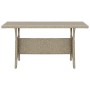 Tavolo da Giardino Grigio 120x70x66 cm in Polyrattan