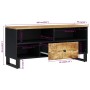 Mobile TV 100x33x46cm Legno Massello Mango e Legno Multistrato