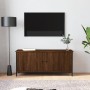 Mobile TV con Ante Rovere Marrone 102x35x45cm Legno Multistrato