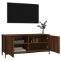 Mobile TV con Ante Rovere Marrone 102x35x45cm Legno Multistrato