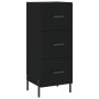 Credenza Nero 34,5x34x90 cm in Legno Multistrato