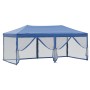 Tenda per Feste Pieghevole con Pareti Laterali Blu 3x6 m