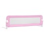 Sponde Letto di Sicurezza Bambini Rosa 120x42cm in Poliestere