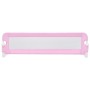 Sponde Letto di Sicurezza Bambini Rosa 120x42cm in Poliestere