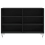 Credenza Nera 103,5x35x70 cm in Legno Multistrato