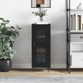 Credenza Nero 34,5x34x90 cm in Legno Multistrato