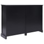 Credenza con 10 Cassetti Nera 113x30x79 cm in Legno