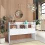 Credenza Bianca 120x30,5x70 cm in Legno Multistrato