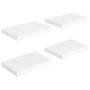 Scaffali a Parete 4 pz Bianchi 40x23x3,8 cm in MDF