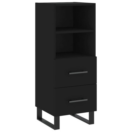 Credenza Nero 34,5x34x90 cm in Legno Multistrato