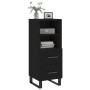 Credenza Nero 34,5x34x90 cm in Legno Multistrato