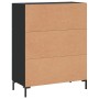 Credenza Nera 69,5x34x90 cm in Legno Multistrato