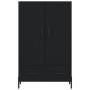 Credenza Nera 69,5x31x115 cm in Legno Multistrato