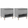 Comodini 2 pz Grigio Sonoma 50x46x50 cm in Legno Multistrato