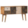 Credenza con Motivo Stampato 130x30x70 cm in Massello di Mango