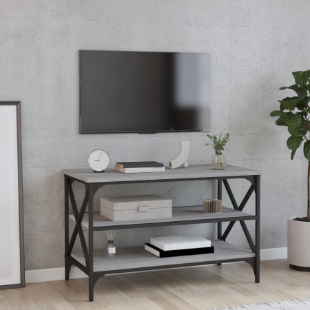 Mobile Porta TV Grigio Sonoma 80x40x50 cm in Legno Multistrato