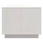 Tavolino da Salotto Bianco 110x50x40 cm Legno Massello di Pino