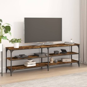 Mobile TV Rovere Fumo 160x30x50 cm in Legno Multistrato