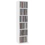 Mobile Porta CD Bianco 21x20x88 cm in Legno Multistrato