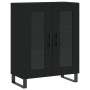 Credenza Nera 69,5x34x90 cm in Legno Multistrato