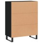 Credenza Nera 69,5x34x90 cm in Legno Multistrato