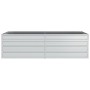 Letto Rialzato Giardino 160x80x45 cm in Acciaio Zincato Argento