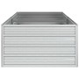Letto Rialzato Giardino 160x80x45 cm in Acciaio Zincato Argento