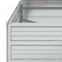 Letto Rialzato Giardino 160x80x45 cm in Acciaio Zincato Argento