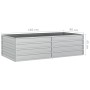 Letto Rialzato Giardino 160x80x45 cm in Acciaio Zincato Argento