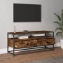 Mobile Porta TV Rovere Fumo 100x35x45 cm in Legno Multistrato