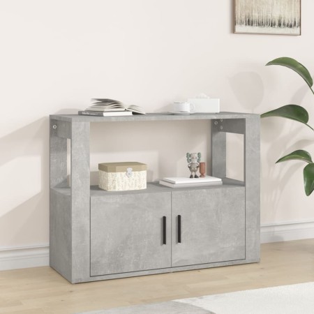 Credenza Grigio Cemento 80x30x60 cm in Legno Multistrato