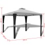 Gazebo con Tetto 3x3 m Crema Bianco