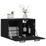 Mobile a Parete Nero 60x36,5x35 cm in Legno Multistrato