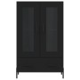 Credenza Nera 69,5x31x115 cm in Legno Multistrato