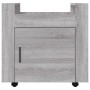 Carrello Scrivania Grigio Sonoma 60x45x60 cm Legno Multistrato