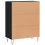 Credenza Nera 69,5x34x90 cm in Legno Multistrato