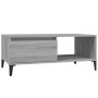 Tavolino Salotto Grigio Sonoma 90x50x36,5 cm Legno Multistrato