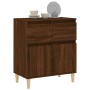 Credenza Rovere Marrone 60x35x70 cm in Legno Multistrato