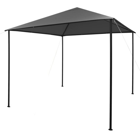 Gazebo 3x3 m Antracite in Tessuto e Acciaio 180 g/m²