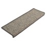 Tappeti Autoadesivi Scale Sisal 15 pz 65x21x4 cm Grigio e Beige