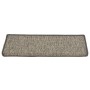 Tappeti Autoadesivi Scale Sisal 15 pz 65x21x4 cm Grigio e Beige